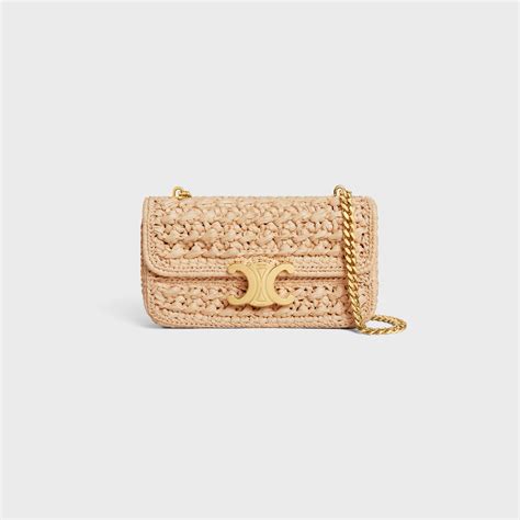 celine triomphe raffia bag|celine triomphe bag street style.